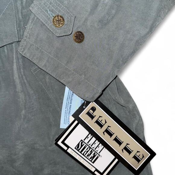 Insane rare vintage NWT preppy coquette suede trench coat - Picture 7 of 7